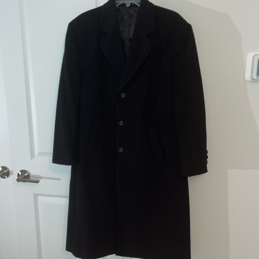 Bert Pulitzer vintage style cashmere blend wool overcoat winter coat 38 S men’s